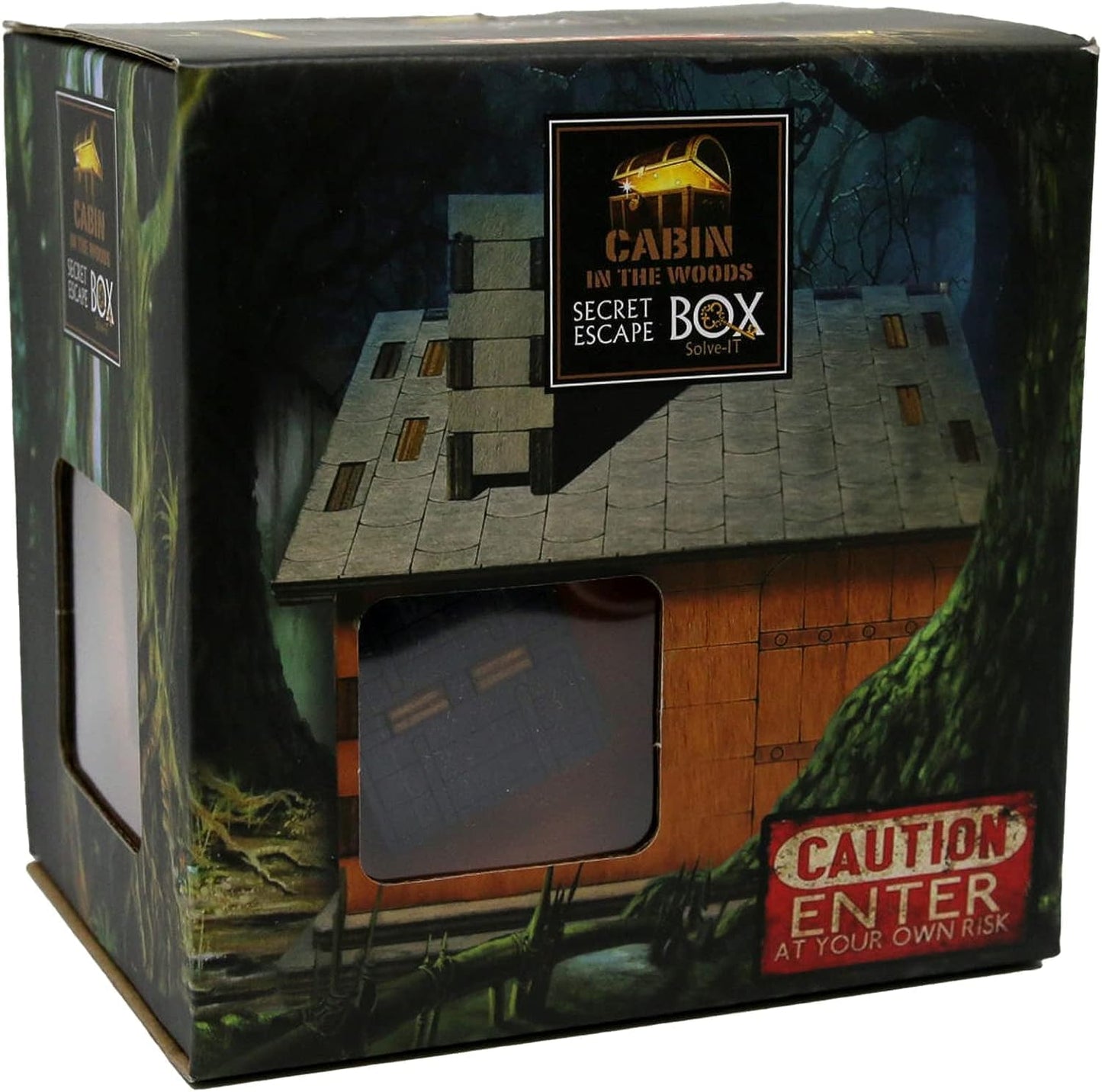 Cabin in the Woods Secret Escape Box - Fun Unusual Wooden Puzzle Box - Mid Difficulty