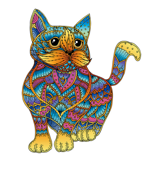 Eureka Rainbow Wooden Puzzle - CAT