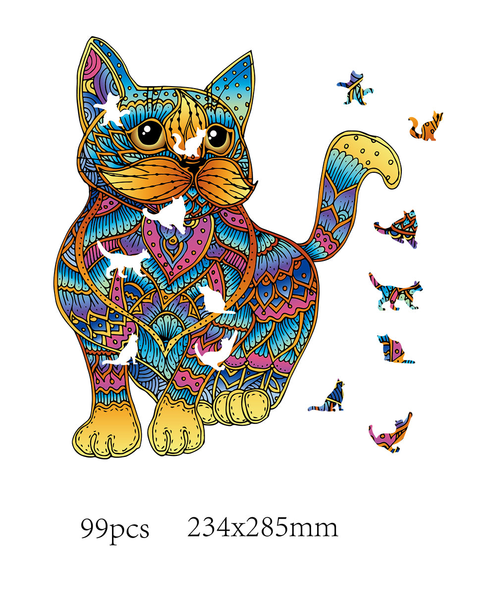 Eureka Rainbow Wooden Puzzle - CAT