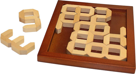 Hand Crafted Eco Friendly Number Puzzle for Kids or Adults